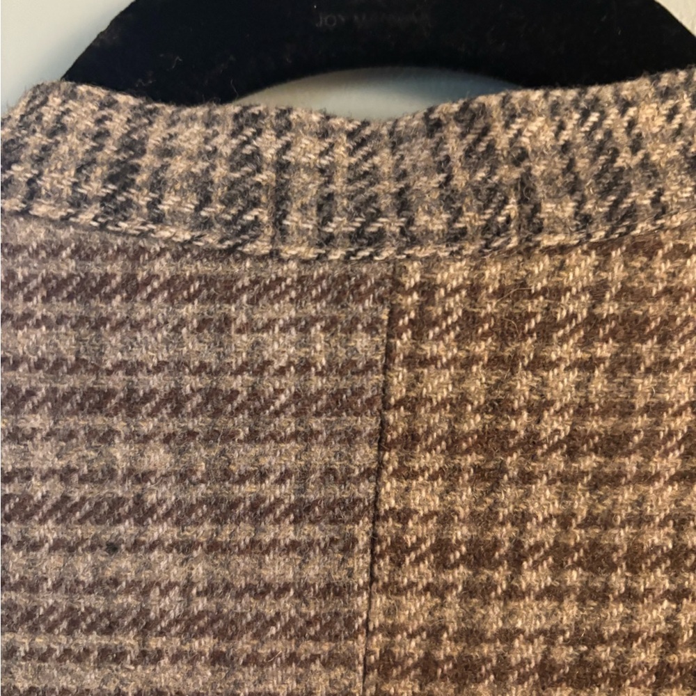Grizas Plaid Long Coat in Brown and Gray - Picture 8 of 11